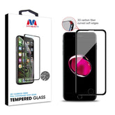 MyBat 3D Carbon Fiber Full Coverage Soft Edge Tempered Glass Screen Protector for Apple iPhone 8 Plus/7 Plus / 6s Plus/6 Plus - BlackMyBat Pro